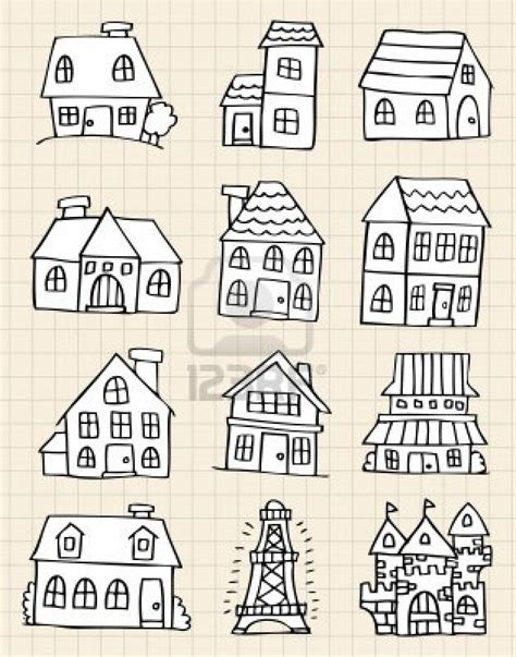 hand draw cute house | House drawing, House doodle, How to draw hands