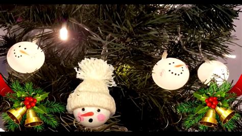 Ping pong ball snowman | DIY Christmas recycled decoration | HOW TO ...