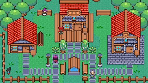 Village Tileset 16x16 Pixelart Fantasy Dreamland By