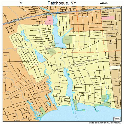 Patchogue New York Street Map 3656660