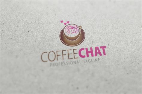 Coffee Chat Logo | Creative Illustrator Templates ~ Creative Market