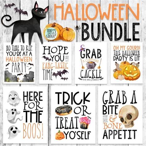 HALLOWEEN Pun Word Art/ Spooky Party Printables/ Haunted - Etsy | Word ...