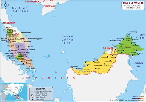 Malaysia Map | HD Political Map of Malaysia