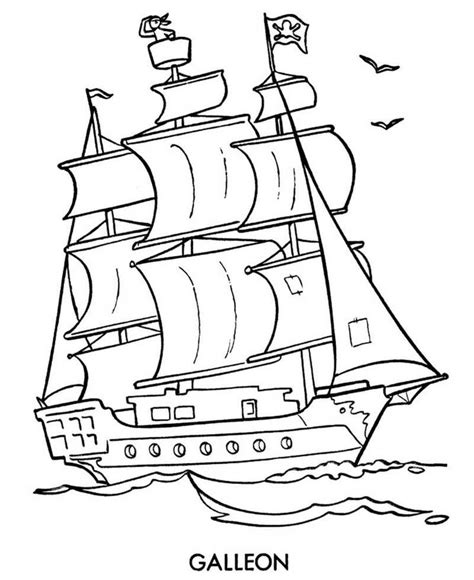 Printable Boat Coloring Pages - Free Coloring Sheets | Pirate coloring ...