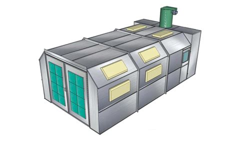 PBCF14927H Cross Flow Paint Booth | M1M Equipment