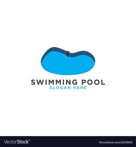 Swimming pool logo template Royalty Free Vector Image