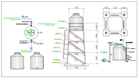 Water Tank Plan Cad File - Design Talk