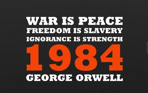 Wallpaper : 1920x1200 px, 1984, books, George Orwell, peace, quote ...