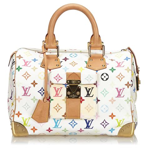 Louis Vuitton White Monogram Multicolore Speedy 30 Multiple colors ...