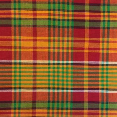 Madras Plaid Fabric (Style 322) | Plaid fabric, Printing on fabric ...