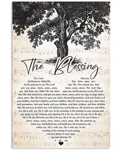 The Blessing Lyrics Canvas Inspired Words Heart Art | Etsy