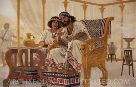 King Solomon and his mother Bathseba. Details based on art historical ...