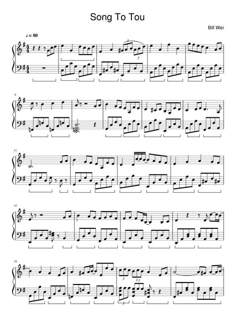 Song To You Sheet music for Piano (Solo) | Musescore.com