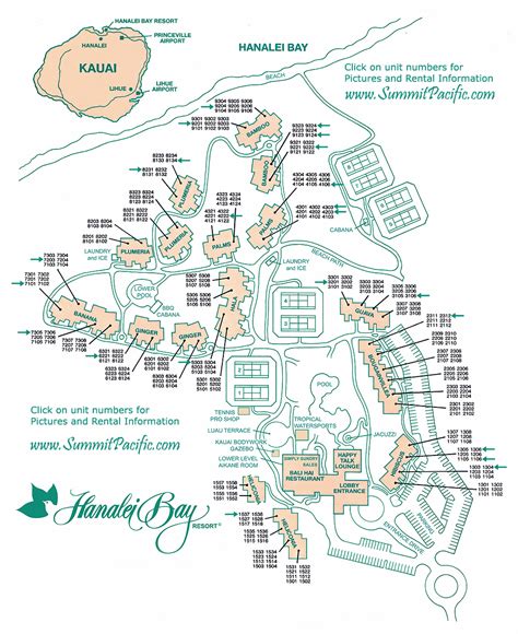 Hanalei Bay Resort Property Map