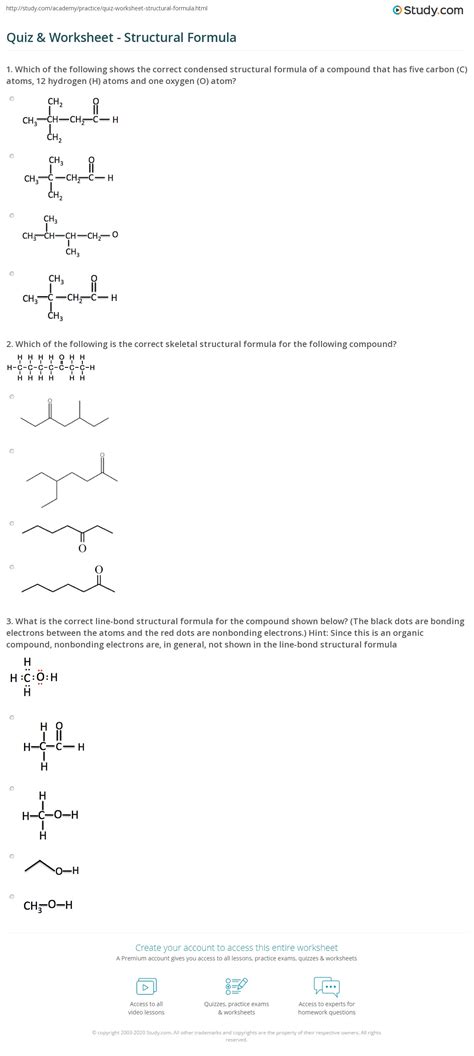 ️Skeletal Formula Worksheet Free Download| Goodimg.co