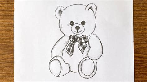 How to draw a cute teddy bear step by step easy // How to draw a bear ...