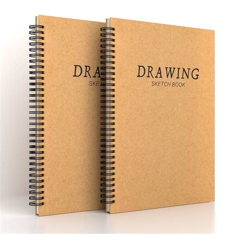 Buy 2 Pack A4 Sketchbook Spiral Bound Sketch Pad, White Drawing Artist ...