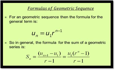 Sequence And Series Formula Sheet