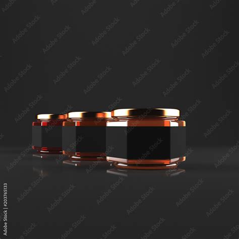 Empty label jam jars Stock Illustration | Adobe Stock