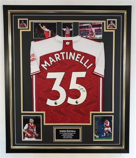 GABRIEL MARTINELLI of Arsenal Signed Shirt - Signed Memorabila Shop