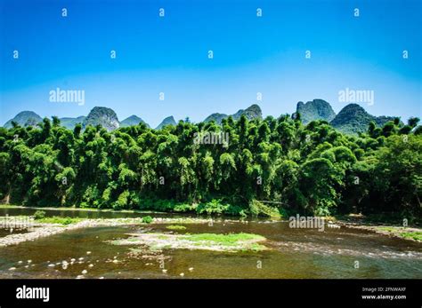 The Li river scenery in summer Stock Photo - Alamy