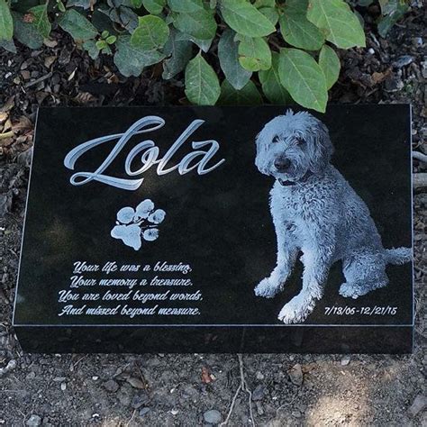 Custom Dog Memorial Granite Pet Marker Laser Engraved Pet - Etsy | Pet ...