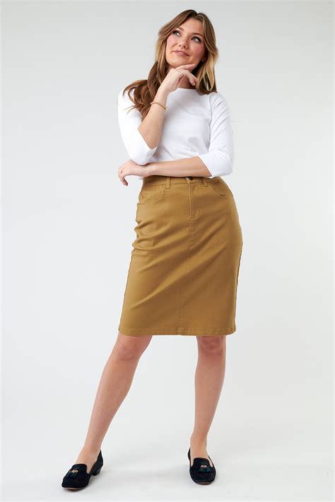 Cotton Pencil Skirt - Sweet Salt Modest Clothing