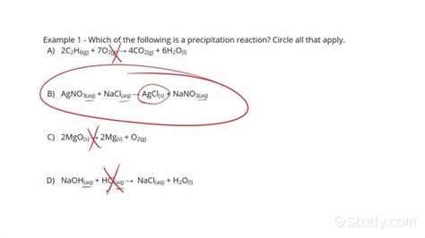 Precipitation Reaction Examples