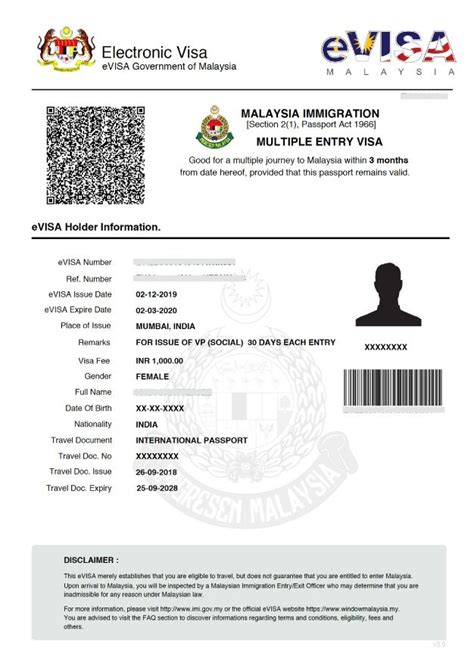 Malaysia Visa For Indians Sample - Akbar Travels Blog