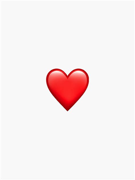 "Red Heart Emoji Sticker" Sticker for Sale by isabellajm | Redbubble