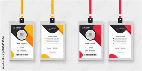 Modern and creative company employee id card design bundle | office ...