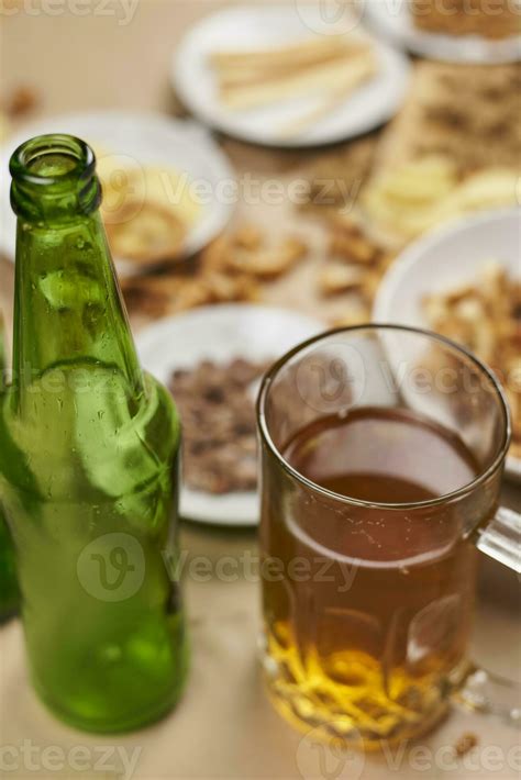 Drinking beer. Table full of beer snacks 31171926 Stock Photo at Vecteezy