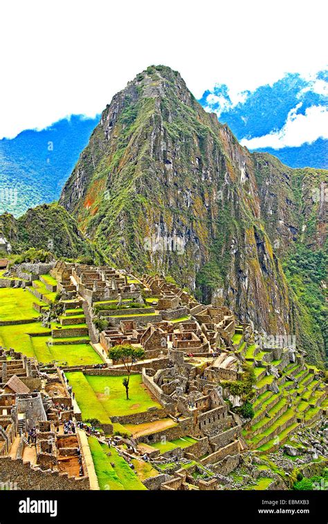 aerial view of Machu Picchu Peru Stock Photo - Alamy