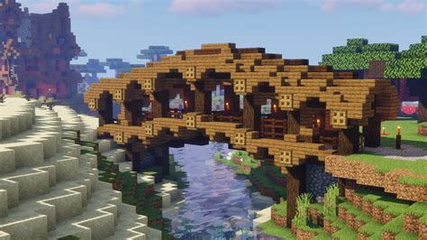 An older bridge design of mine. : r/Minecraft