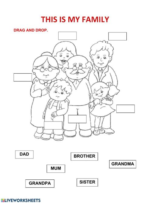 My Family: Family Members Worksheet