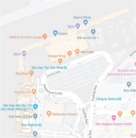 map of Tan Son Nhat Airport Terminal - Scooter Saigon Tours