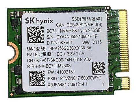 Ssd Sk Hynix Bc711 256gb M.2 Nvme Gen 3x4 Pcie 2230+adapter | Envío gratis