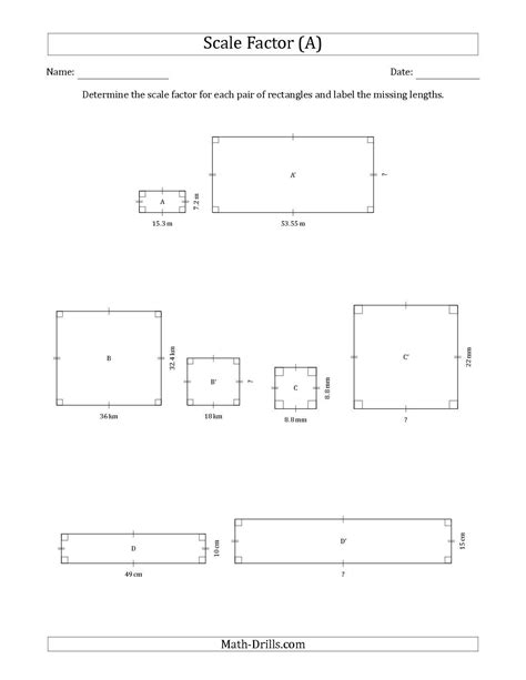 Simple Scale Drawing Worksheet