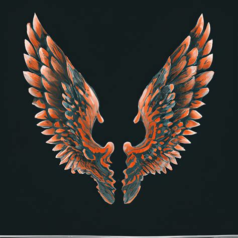 Vintage Bird Wings Tattoo 3D Graphic · Creative Fabrica