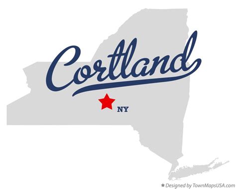 Map of Cortland, NY, New York