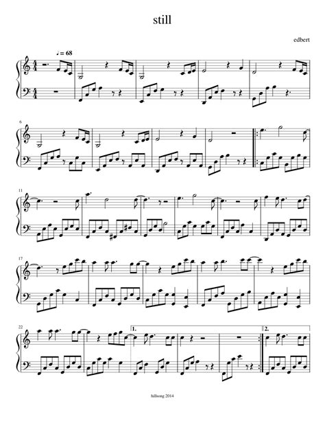 still hillsong Sheet music for Piano | Download free in PDF or MIDI ...