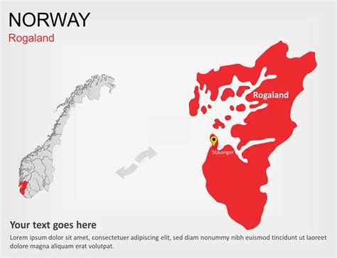 Rogaland - Norway PowerPoint Map Slides - Rogaland - Norway Map PPT ...