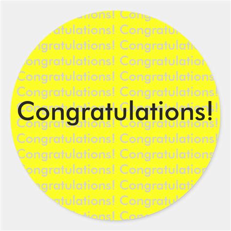 Congratulations! sticker | Zazzle