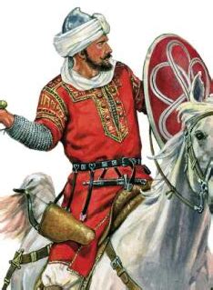 Sultan Baibars being depicted when he was a mere Mamluk officer ...