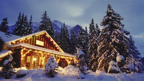 Winter Cabin Christmas Wallpapers - Wallpaper Cave