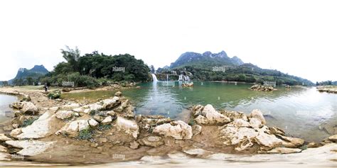 360° view of Ban Gioc Waterfall - Cao Bang - Alamy