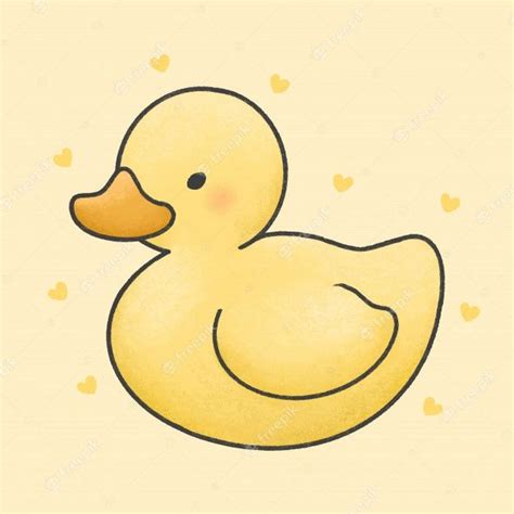 Premium Vector | Cute duck cartoon hand drawn style | Easy drawing ...