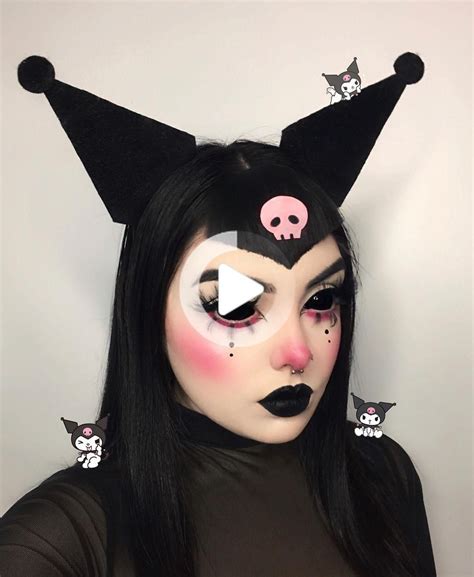 𝖝𝖘𝖙𝖝𝖊𝖋𝖝 𝖒𝖆𝖐𝖊𝖚𝖕 on Instagram: "Kuromi 🖤 inspo @blondetaki 💕 lips ...