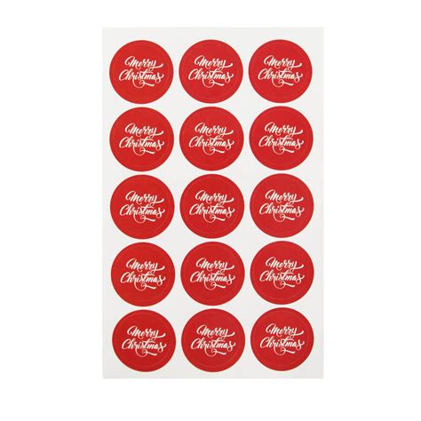 Red Merry Christmas Envelope Stickers 15 Pack | Hobbycraft