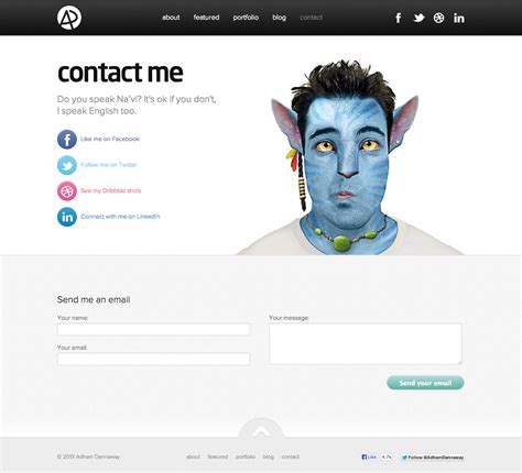 Contact Me Page by Adham Dannaway on Dribbble